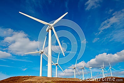 Wind turbines Stock Photo