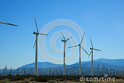 Wind turbines Stock Photo