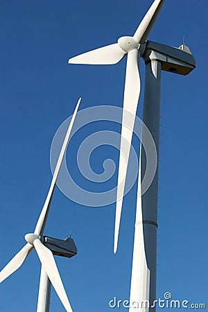 Wind turbines - alternative energy Stock Photo