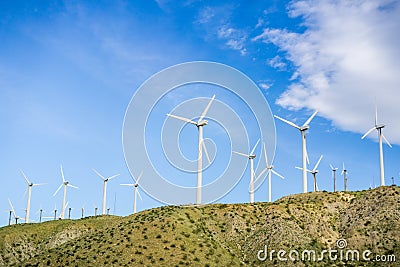 Wind turbines, California Stock Photo