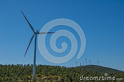 Wind turbines Stock Photo