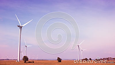 Wind turbines Stock Photo