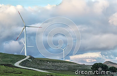 Wind turbines Stock Photo
