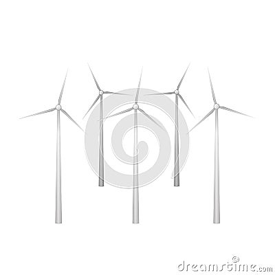 Windfarm illustration. Vector Illustration