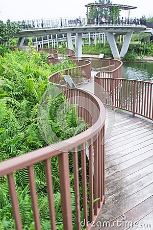 Winding Boardwalk Stock Photo