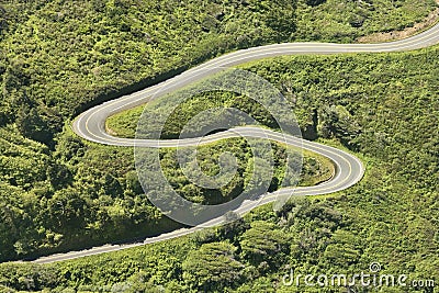 Winding country road. Stock Photo