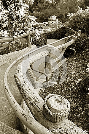 Winding handrail Stock Photo