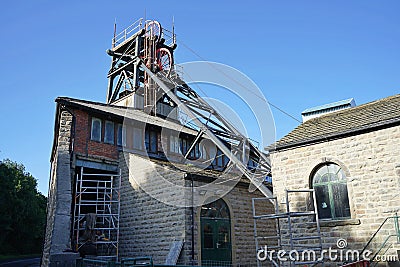Winding head at national mining museum Editorial Stock Photo
