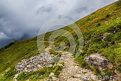 Winding Hiking Path Stock Photo