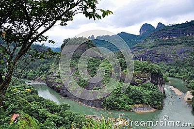 Winding River after rained Stock Photo