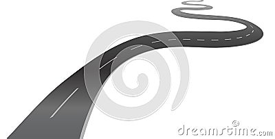 Winding road highway background vector illustration Vector Illustration