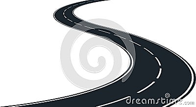 Winding road Vector Illustration