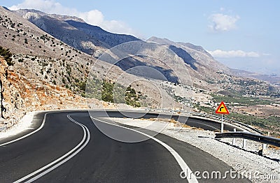 Winding road - RAW format Stock Photo