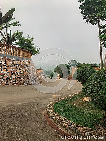 A winding road in Uganda Stock Photo