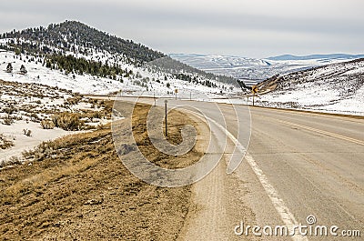 Winding Road with a View Stock Photo