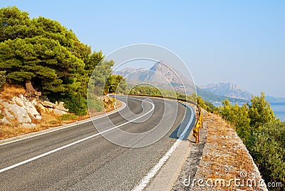 Winding Tarmac Road Stock Photo