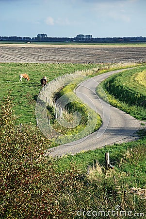 Winding twisty scenic countryroad Stock Photo