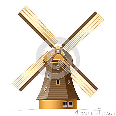 Windmill Vector Illustration