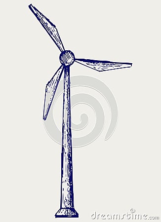 Windmill Vector Illustration