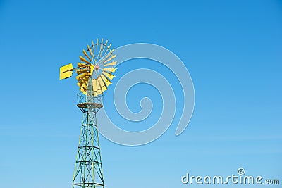 Windmill for agricultural activities in spain Stock Photo