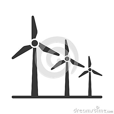 Windmill alternative and renewable energy icon Vector Illustration