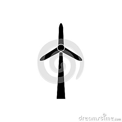 Windmill alternative wind turbine and renewable energy vector icon environment concept for graphic design, logo, web site, social Vector Illustration