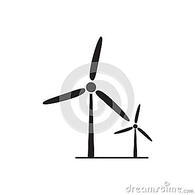 Windmill alternative wind turbine and renewable energy vector icon environment concept for graphic design, logo, web site, social Vector Illustration