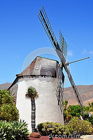 Windmill in Antigua, Fuerteventura Stock Photo