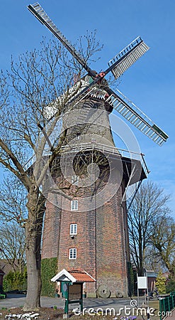 Windmill of Aurich,East Frisia,Germany Stock Photo