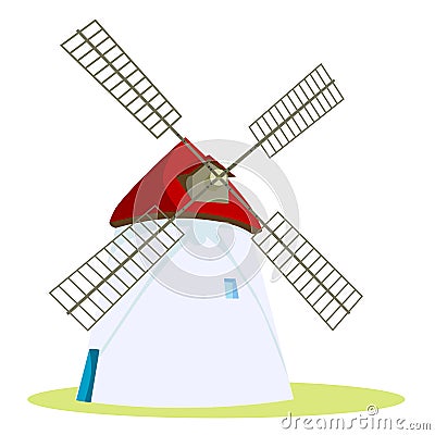 Windmill Vector Illustration