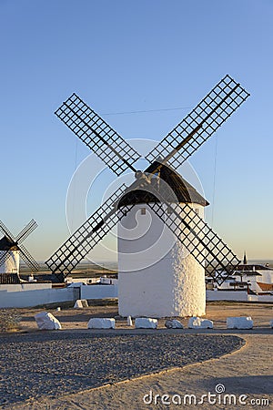 Windmill in Campo de Criptama Stock Photo