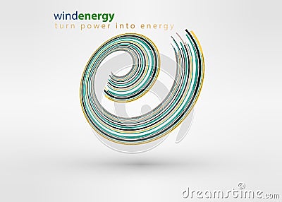 Windmill creative colorful abstract logo design template circle vortex business icon art company identity symbol concept Vector Illustration