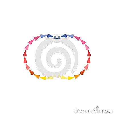 Windmill creative colorful abstract logo design template circle vortex business icon. Vector Illustration