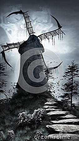 Windmill of Death Stock Photo