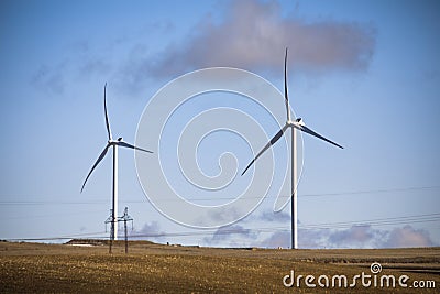 A windmill that generates electricity Stock Photo