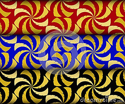 Windmill gold pattern Vector Illustration