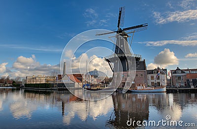 Windmill in Haarlem Stock Photo