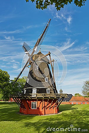 Windmill in the historical Fortress Kastellet in Copenhagen Editorial Stock Photo