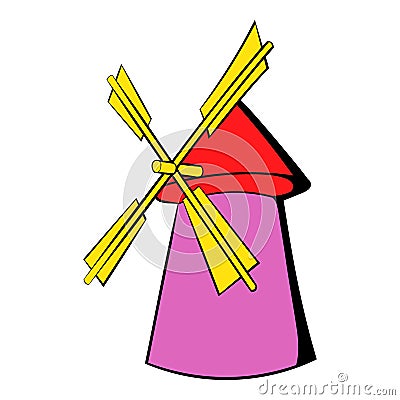 Windmill icon cartoon Vector Illustration