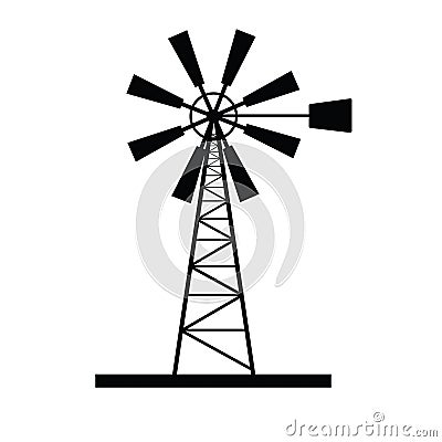 Windmill icon vector Vector Illustration