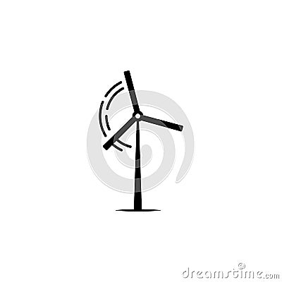 Windmill icon on white background. Can be used for web, logo, mobile app, UI UX Vector Illustration
