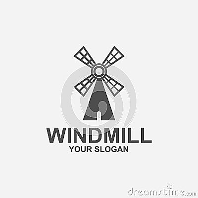 windmill logo template Stock Photo
