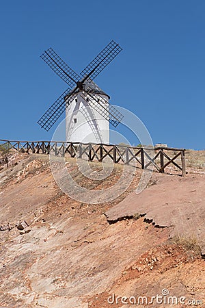 Windmill near Alcazar de San Juan Stock Photo