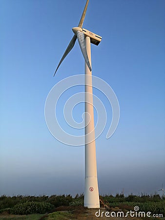 Windmill Power Plant in Taiwan Stock Photo