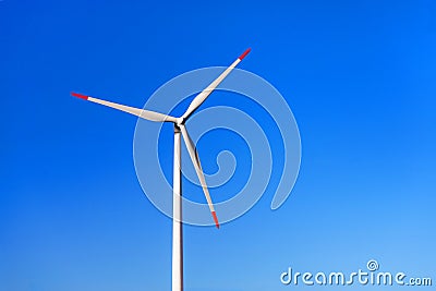 Windmill for renewable electric energy production Stock Photo