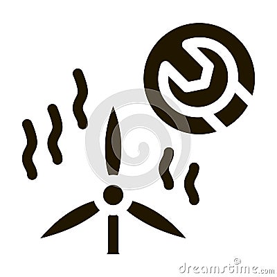 windmill repair icon Vector Glyph Illustration Vector Illustration