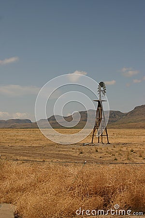 Windmill in Texas Stock Photo