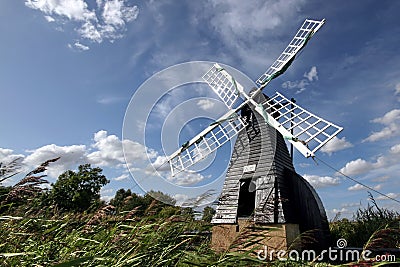 Windmill at Wicken Fen Stock Photo