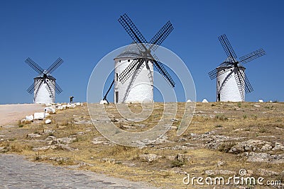 Windmills - Campo de Criptana - La Mancha - Spain Stock Photo