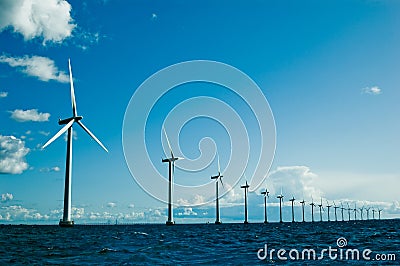 Windmills further, horizontal Stock Photo